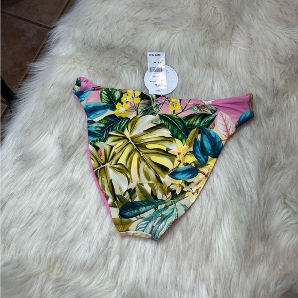 🆕 PQ Swim  Flower Print Bikini Bottom Reversible with side Nots - Picture 2 of 9
